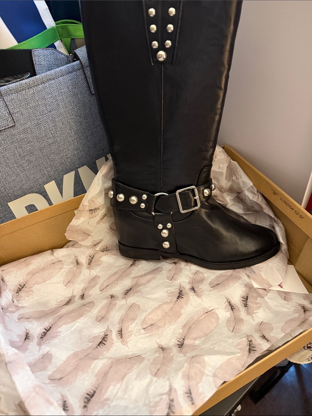 Jessica Simpson Black Studded Riding Boots